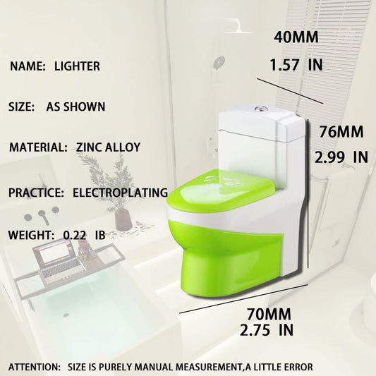 DAKOELWP Toilet-Shaped Butane Jet Torch Lighter Green Windproof Camping