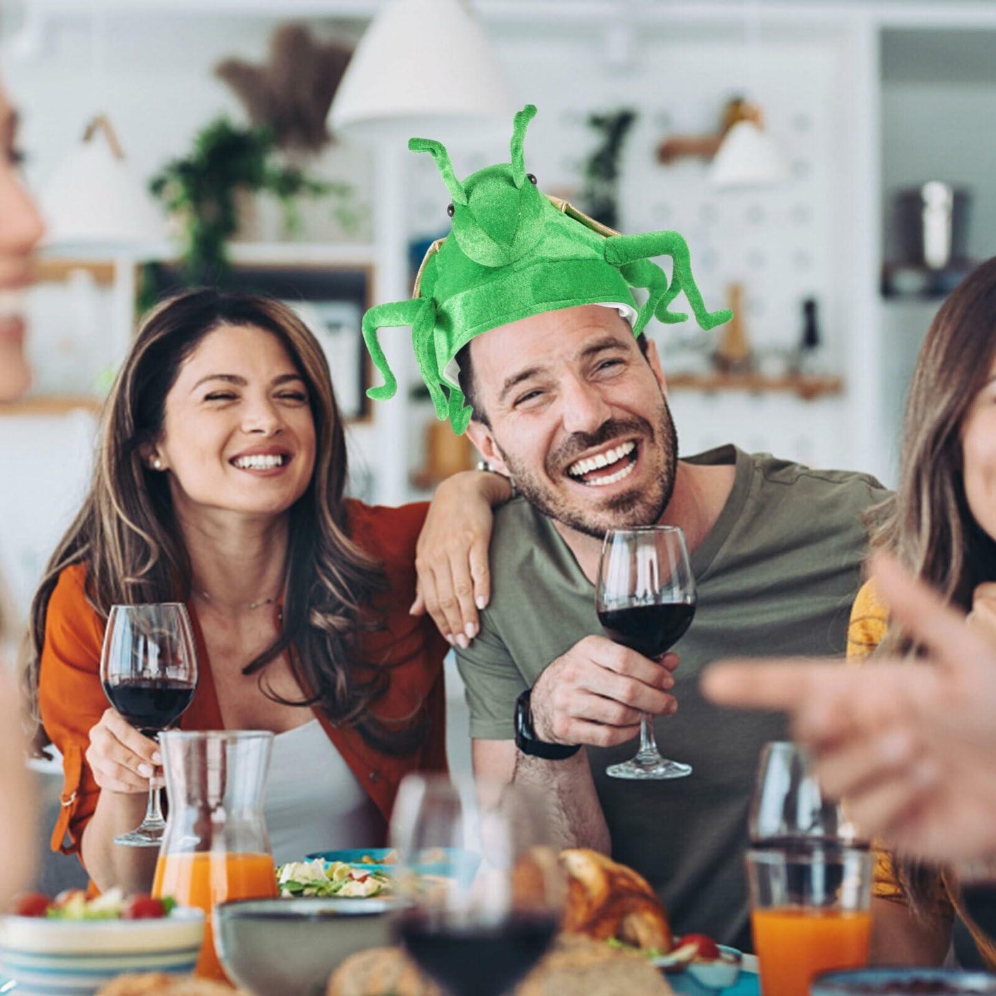 IMIKEYA Green Animal Costume Cartoon Hat Headwear 13x6x6 Inches Size 33x16cm