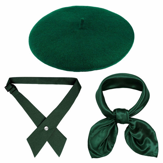 Hmxpls Halloween Scout Costume Accessories 3Pcs Green Polyester Set One Size