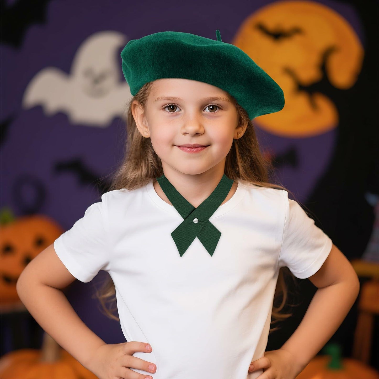 Hmxpls Halloween Scout Costume Accessories 3Pcs Green Polyester Set One Size