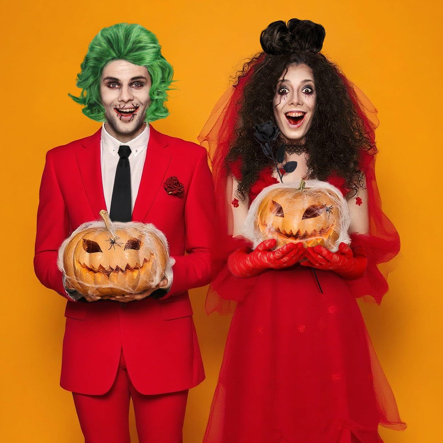 Mepase Halloween Bride Costume Accessories 8 Pcs Red Green Black One Size