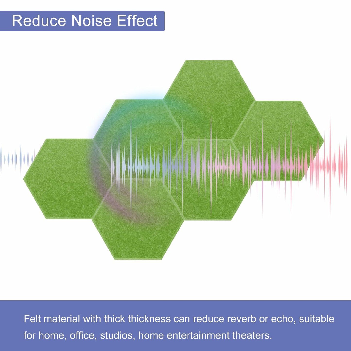 PATIKIL Felt Bulletin Board 12x10in 6 Pack Hexagon Tiles Light Camel