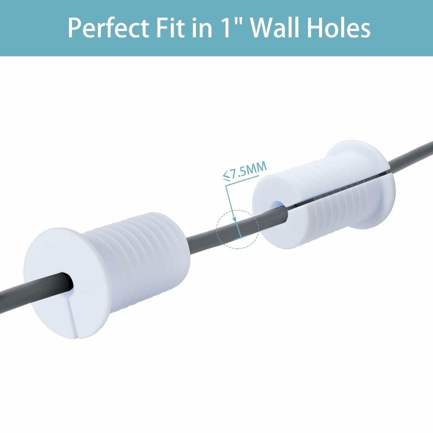 MYZHRE Starlink Cable Routing Kit 6 Grommets 3 Drill Bits 30 Clamps White
