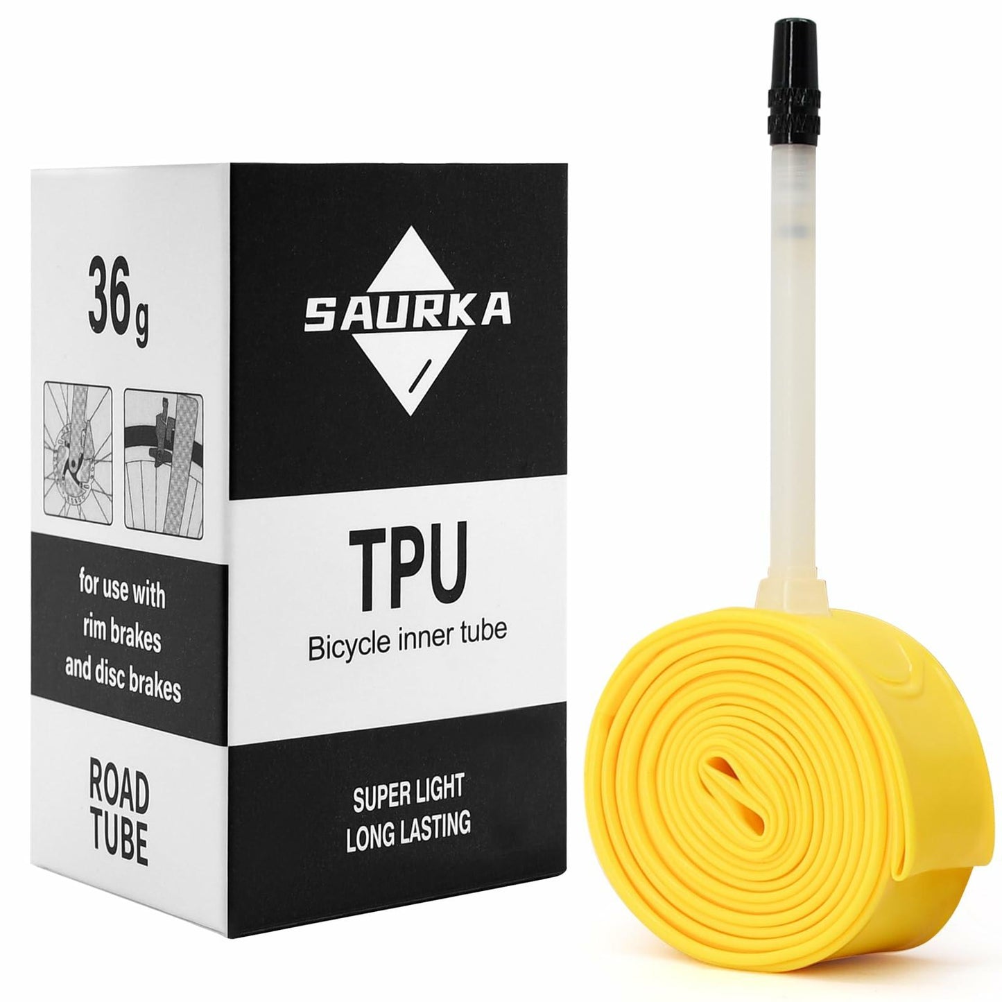 Saurka TPU Inner Tube 27.5x1.75-2.3 MTB 45MM Presta Valve 2 PCS