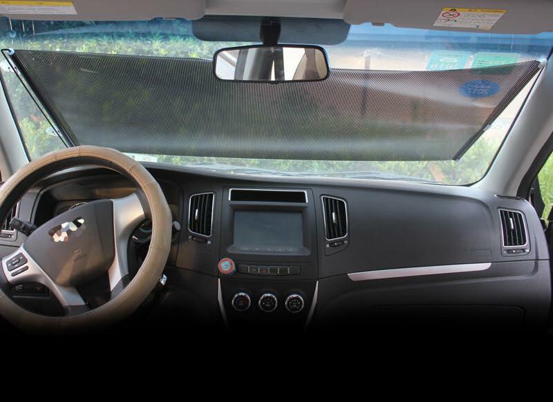 AionneWie Retractable Blackout Roller Blinds with Suction Cups 16x49in