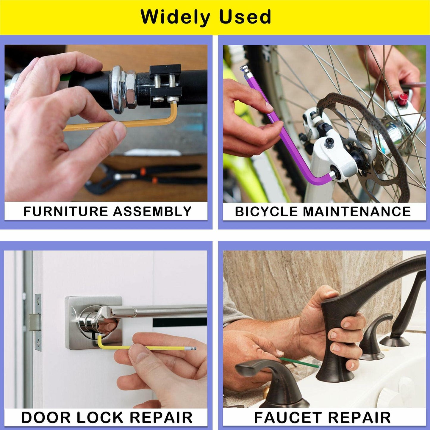 Kimapeso 18PCS Allen Hex & Torx Key Set 1.5-10mm T10-T50 Color Marked Chrome