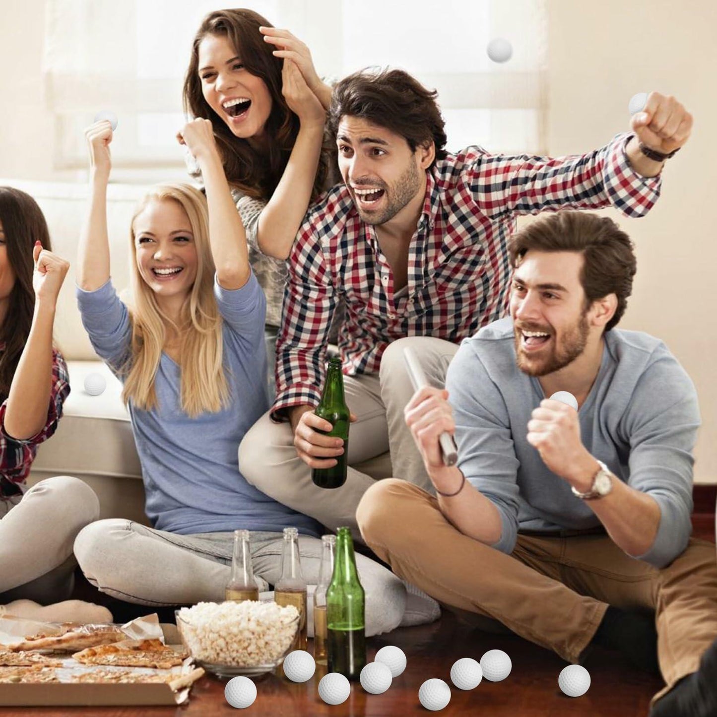 Hooqict Mini Foam Golf Stress Ball 25 Pack Small Sports Squeeze Balls