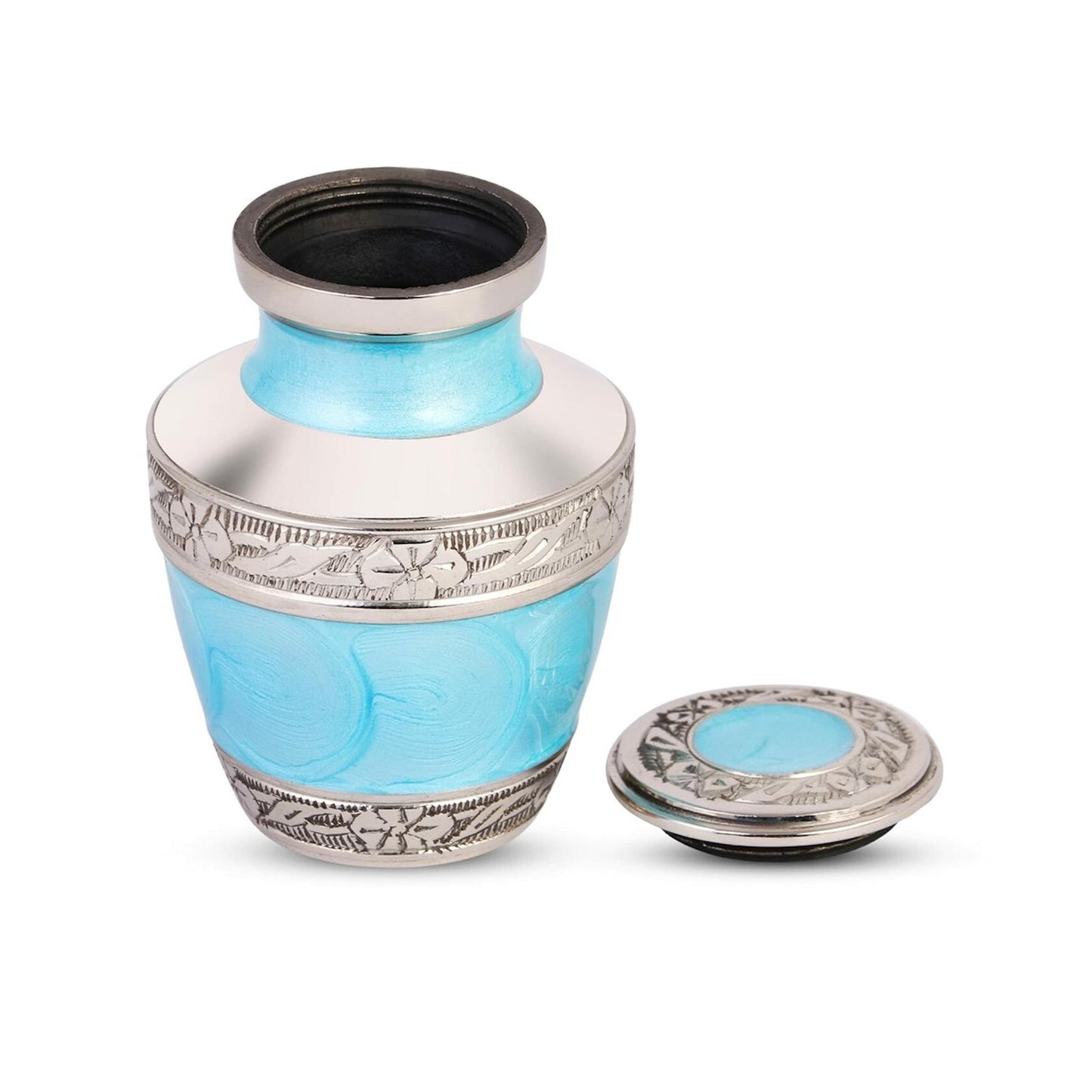 THE ASCENT MEMORIAL Small Urns for Ashes Adult Male Female Ocean Blue Set