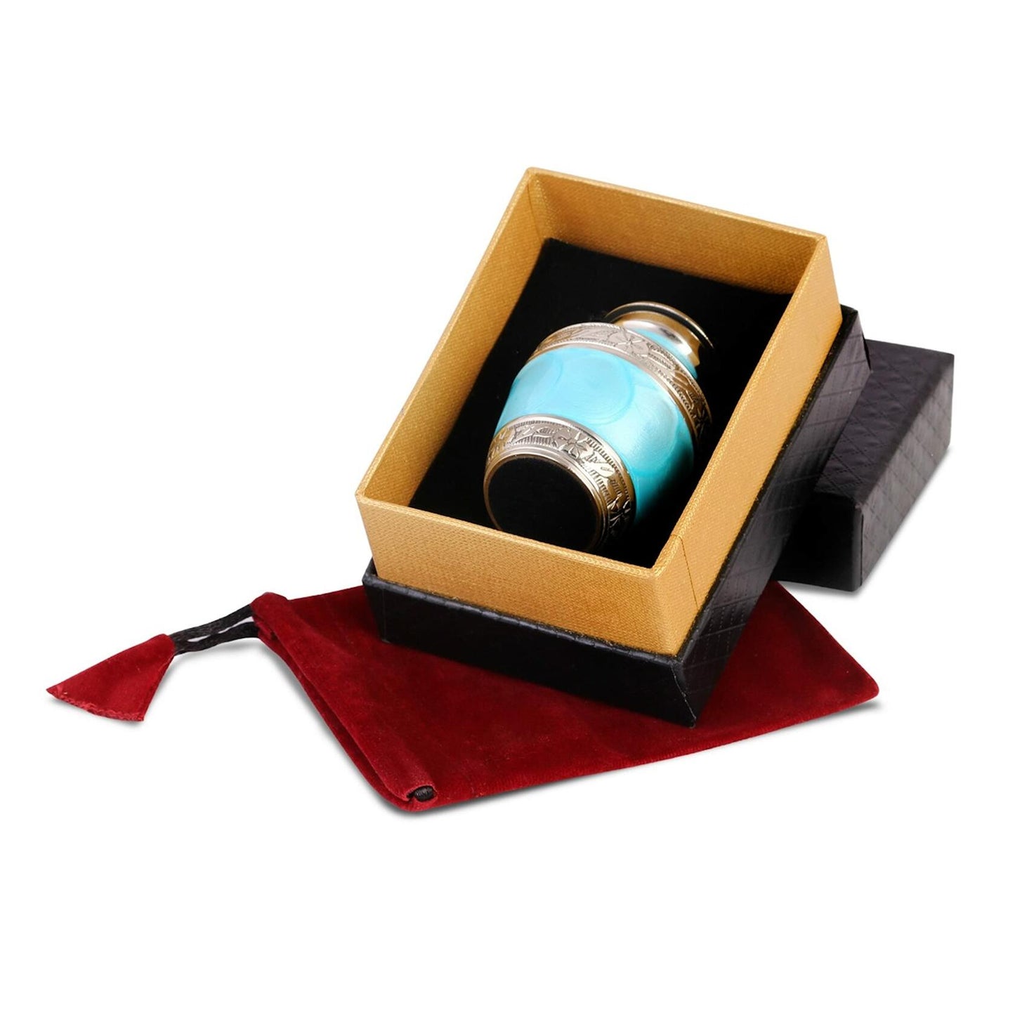 THE ASCENT MEMORIAL Small Urns for Ashes Adult Male Female Ocean Blue Set
