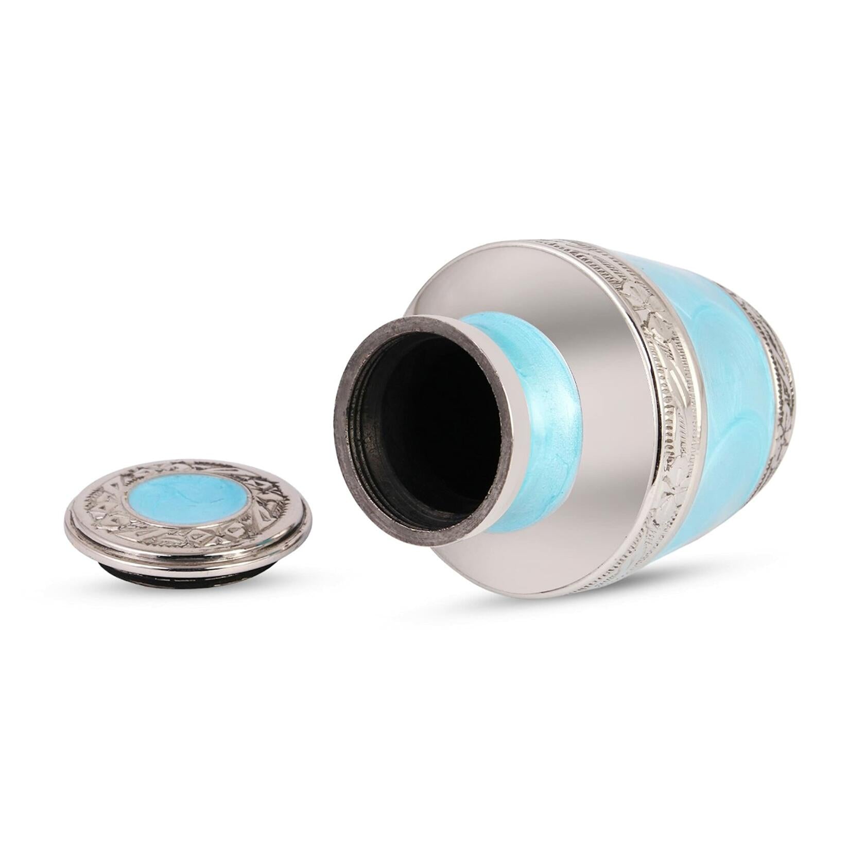 THE ASCENT MEMORIAL Small Urns for Ashes Adult Male Female Ocean Blue Set