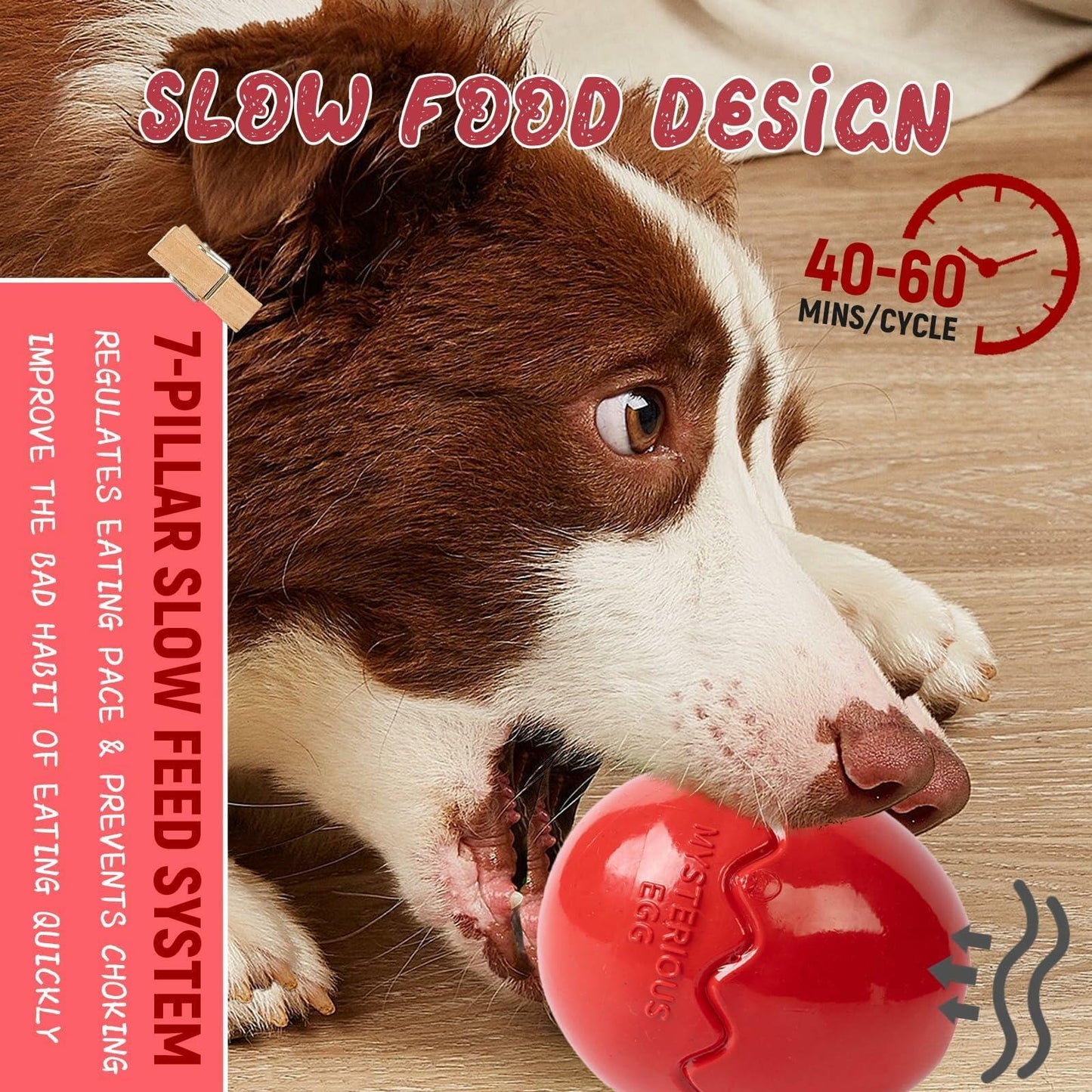 Jestrem Dog Ball Stuffable Chew Toy Treat Dispensing 4.49" Medium Large