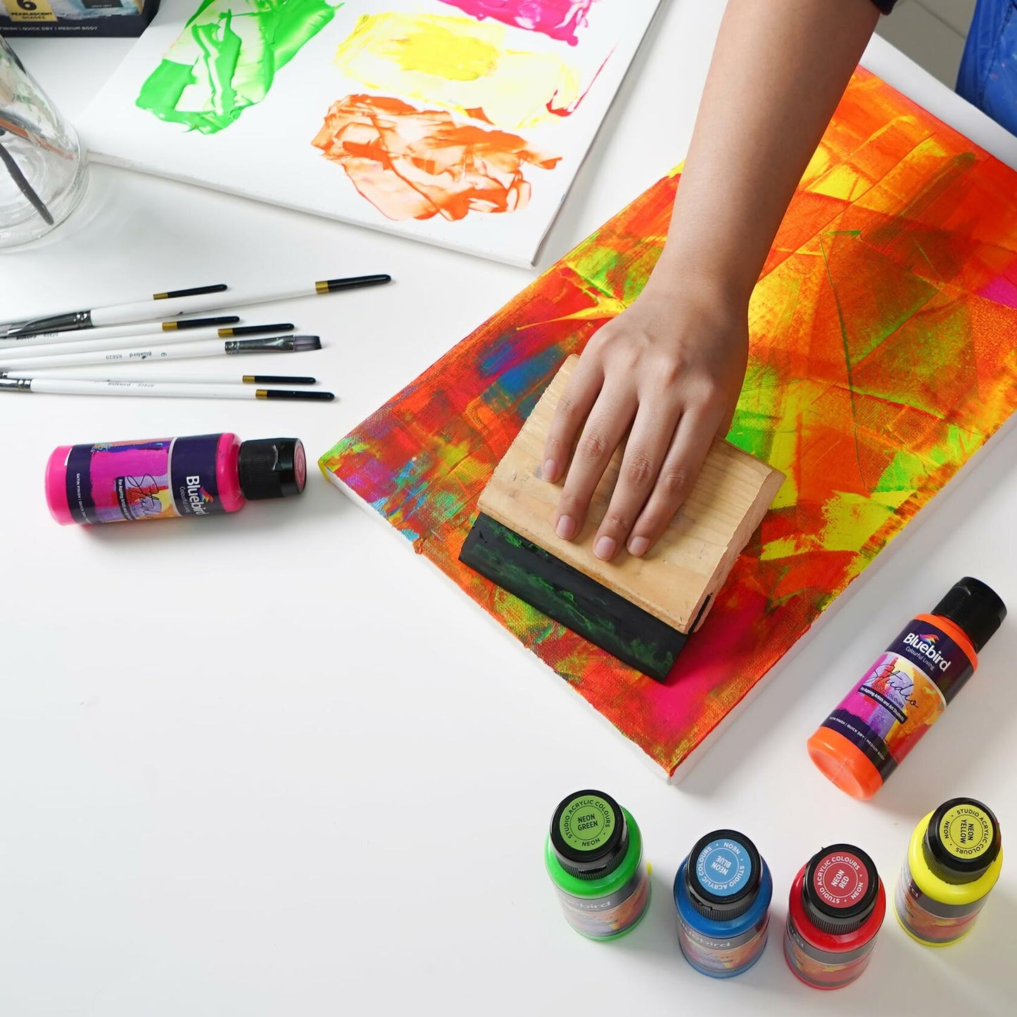 BLUEBIRD Studio Pearlescent Acrylic Paints 6-Pack 0.85oz Each