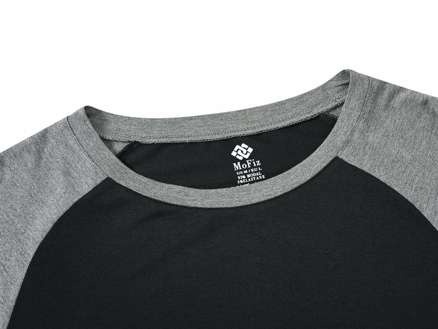 MoFiz Men's Pajama Set Short Sleeve T-Shirt & Shorts Dark Gray/Black Size 2XL