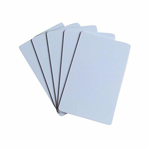 YARONGTECH 100 Pack PVC ID Cards CR80 30 Mil White Plastic Badge Printer