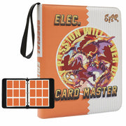 PTKANGBAZI Trading Card Binder 900 Pockets 9-Pocket Zipper 3 Rings Orange