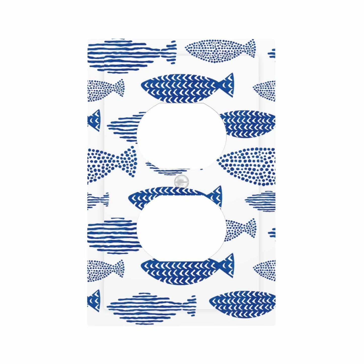 GSRLOD Forest Leaf 1 Gang Duplex Outlet Cover Faceplate Black Gold