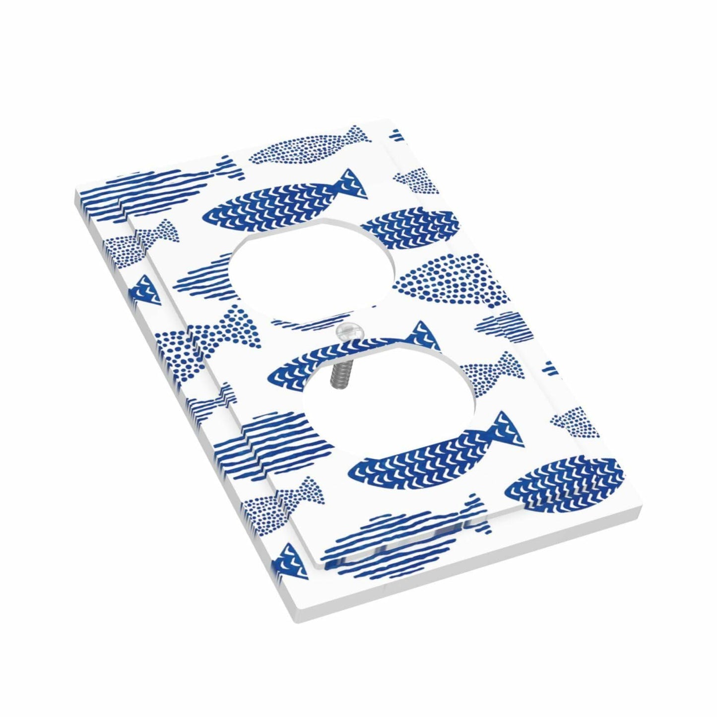 GSRLOD Forest Leaf 1 Gang Duplex Outlet Cover Faceplate Black Gold