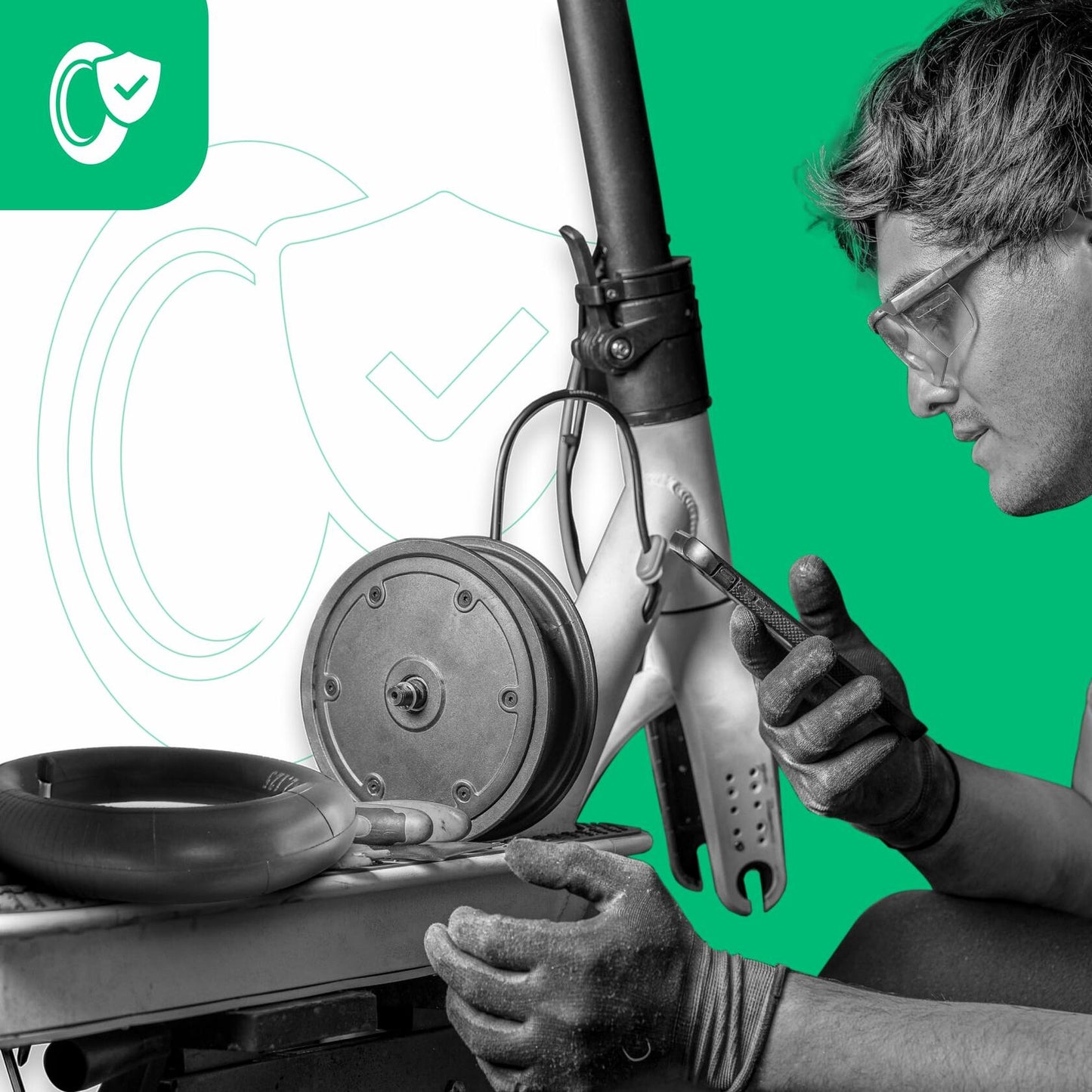 MOOVMOOV 2-Pack Inner Tubes 8.5x2L Bent Valve 70/90 for Electric Scooter Size 8