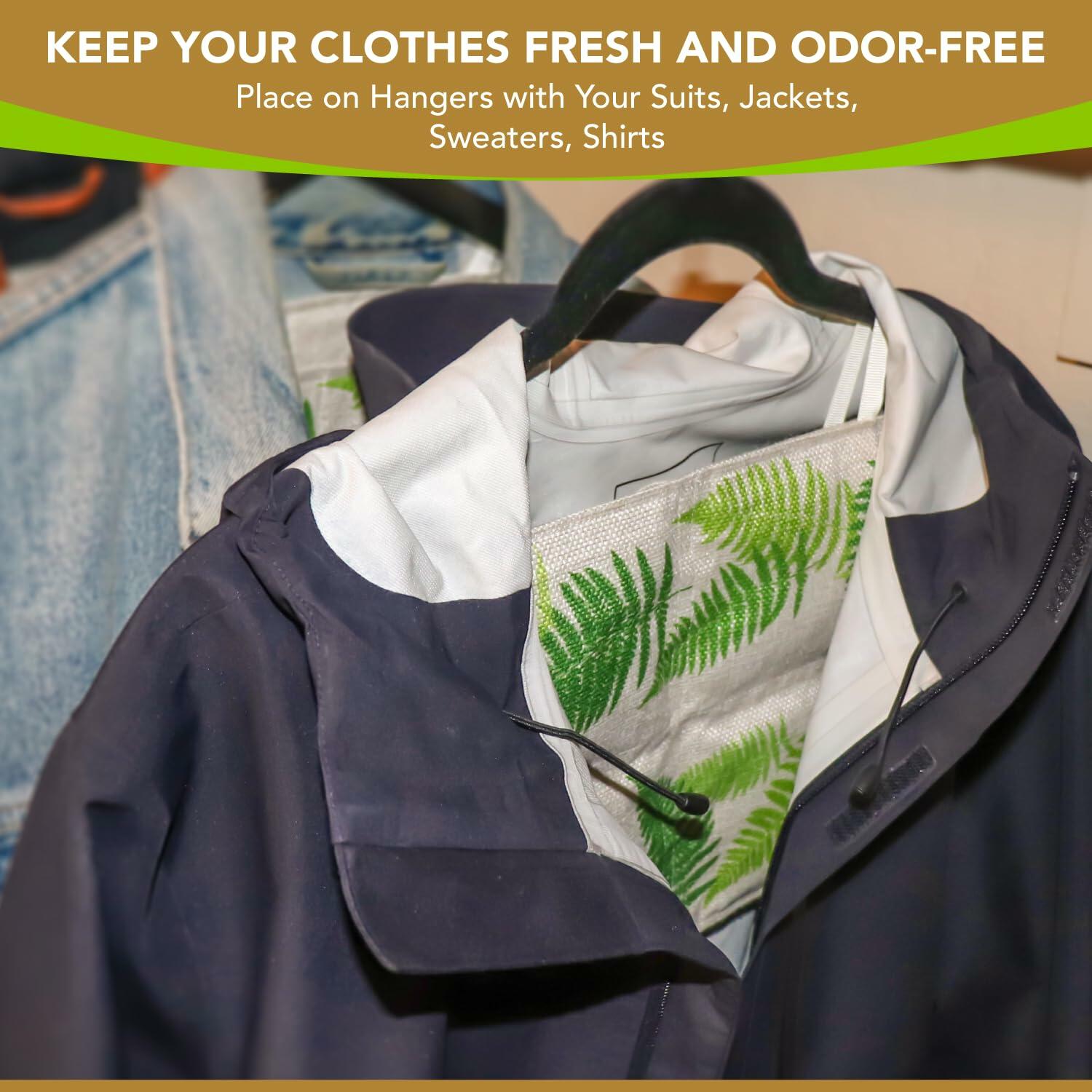 ACKU10 Bamboo Charcoal Odor Absorber for Clothing Closets 1-Pack Off White