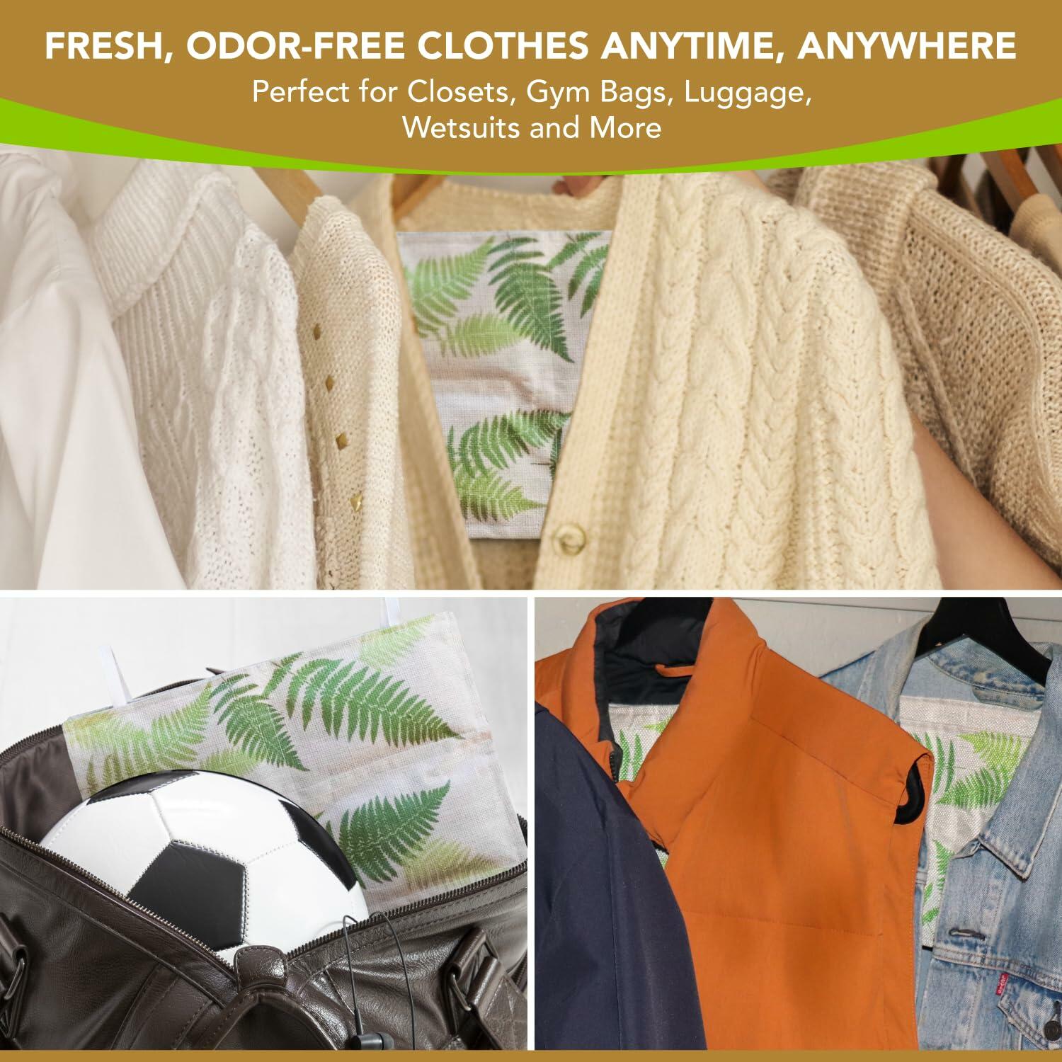 ACKU10 Bamboo Charcoal Odor Absorber for Clothing Closets 1-Pack Off White