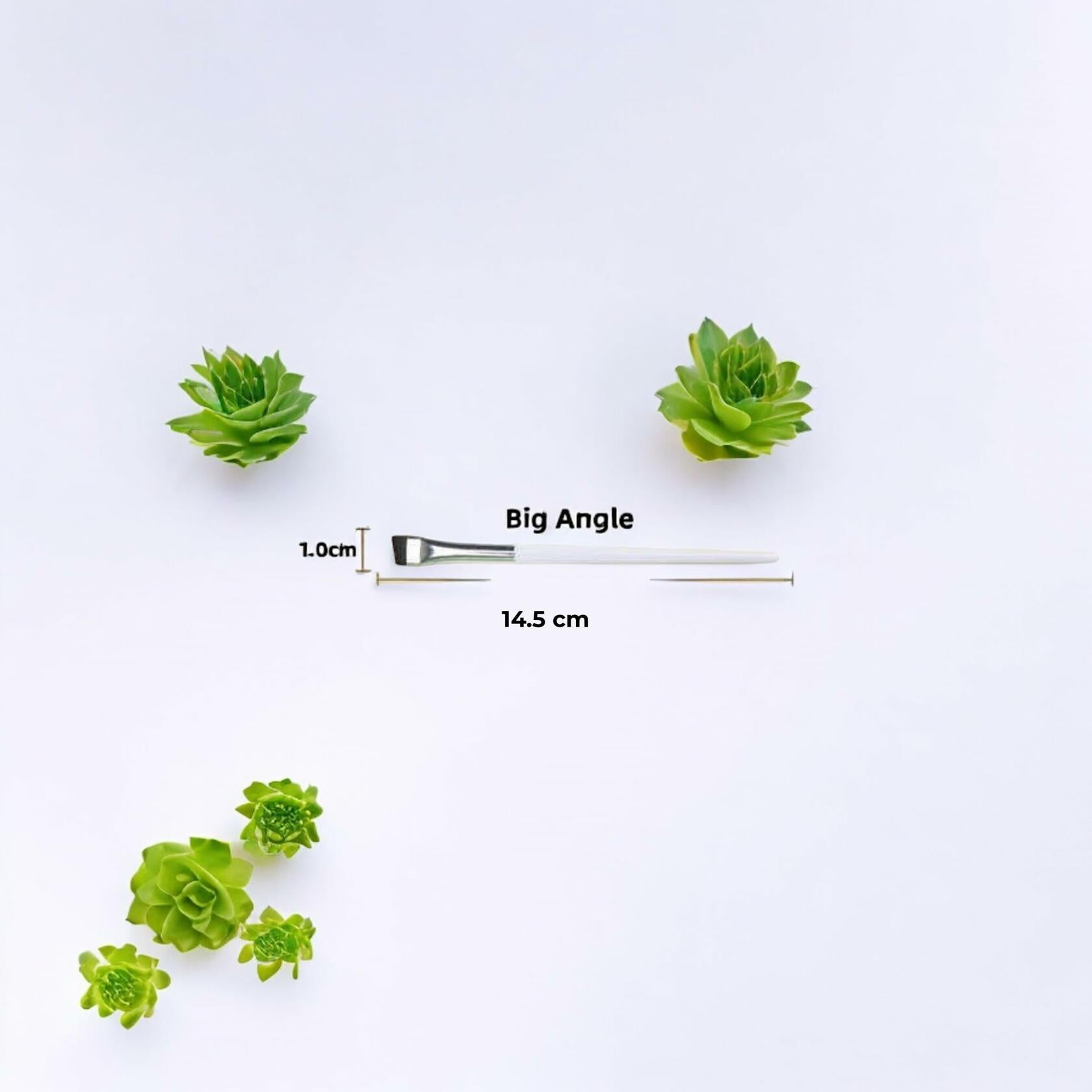 THABROWDOCTOR Makeup Brush Set 2pc Angled Flat Edge Synthetic Black White