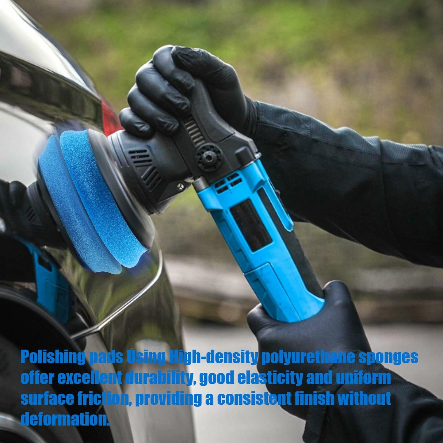 GGTE Light Cut Polishing Pad 6" Face 5" Backing 2Pcs Blue 2-Pack