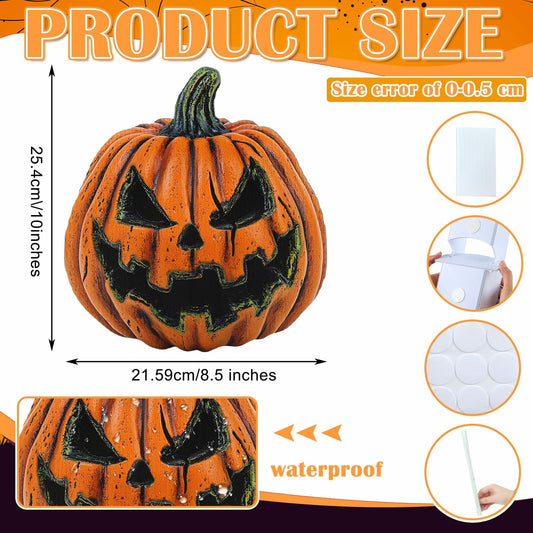 Bucherry 10 Vintage Halloween Jack-o’-Lantern Pumpkin Cutout Standups Decor