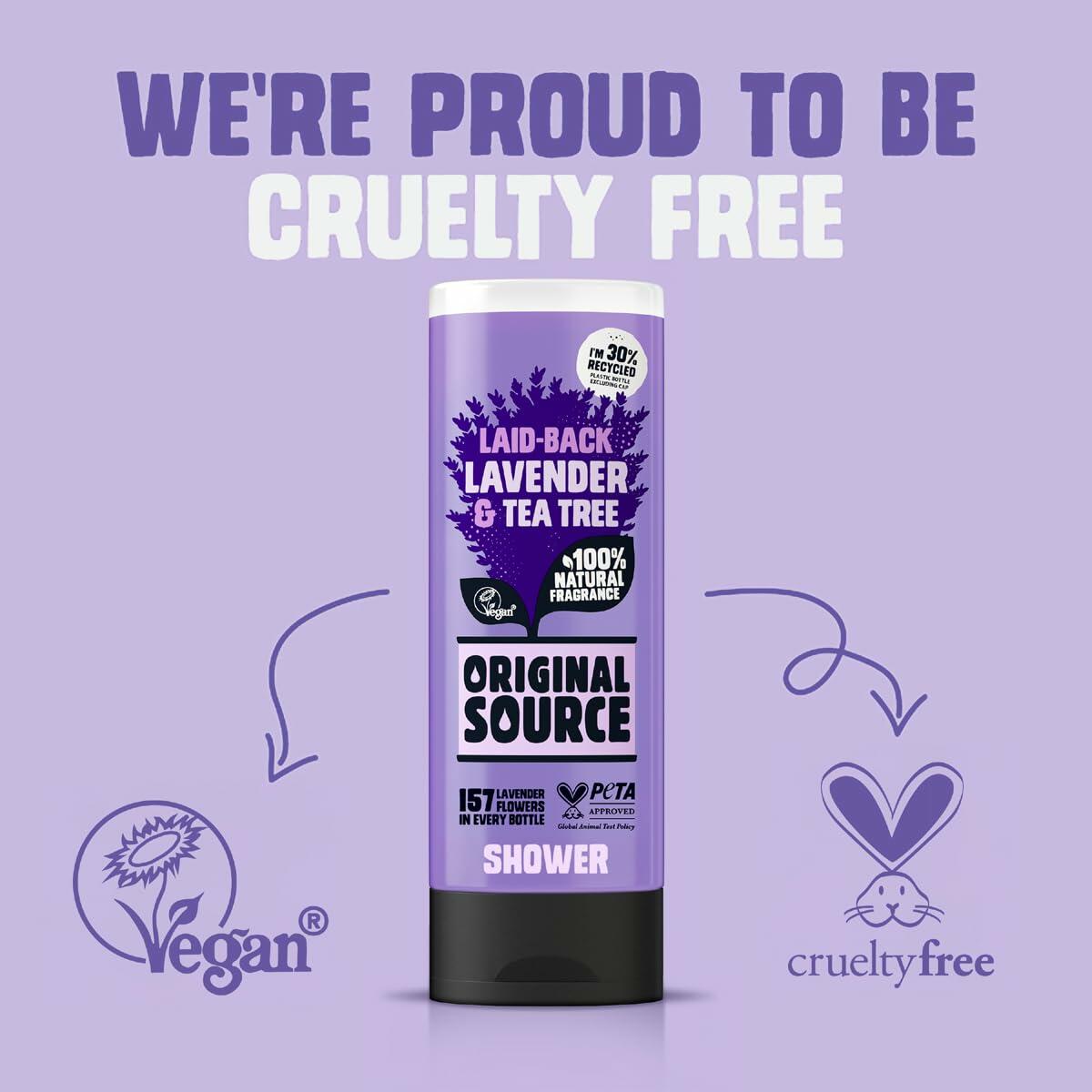 Original Source Lavender Shower Gel 2x250ml Pack All Skin Types