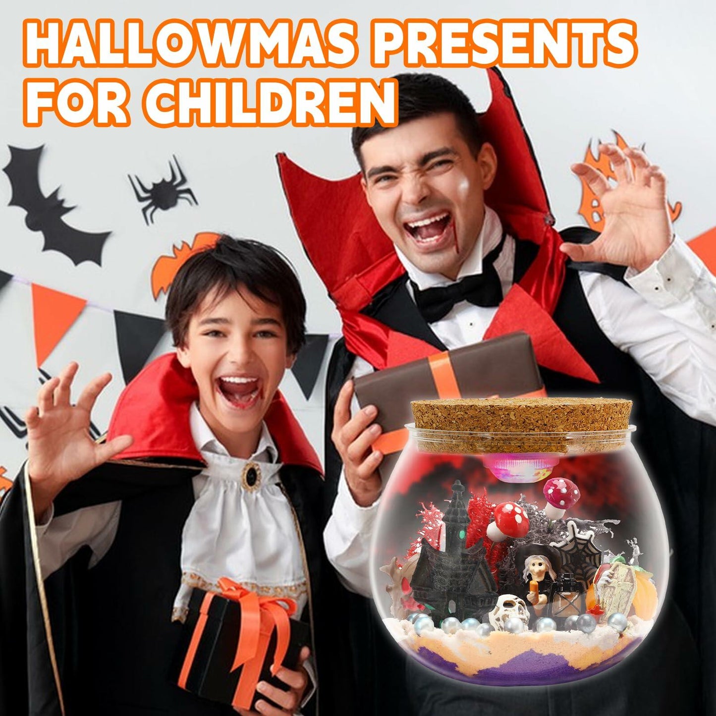 FYHMDC Halloween Light-Up Terrarium Kit LED Night Light Boys Ages 4-12