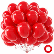 ZHMYBLN Red Balloons 100pcs 12in Bright Red Latex Helium Party Decor