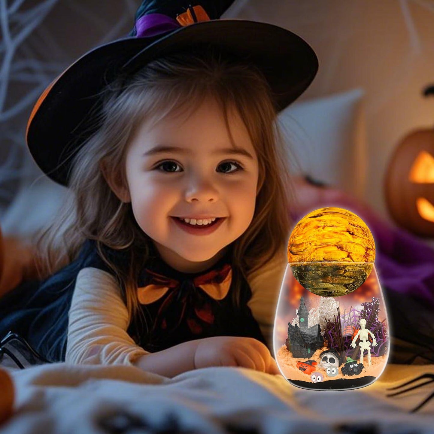FYHMDC Halloween Light-Up Terrarium Kit LED Night Light Boys Ages 4-12