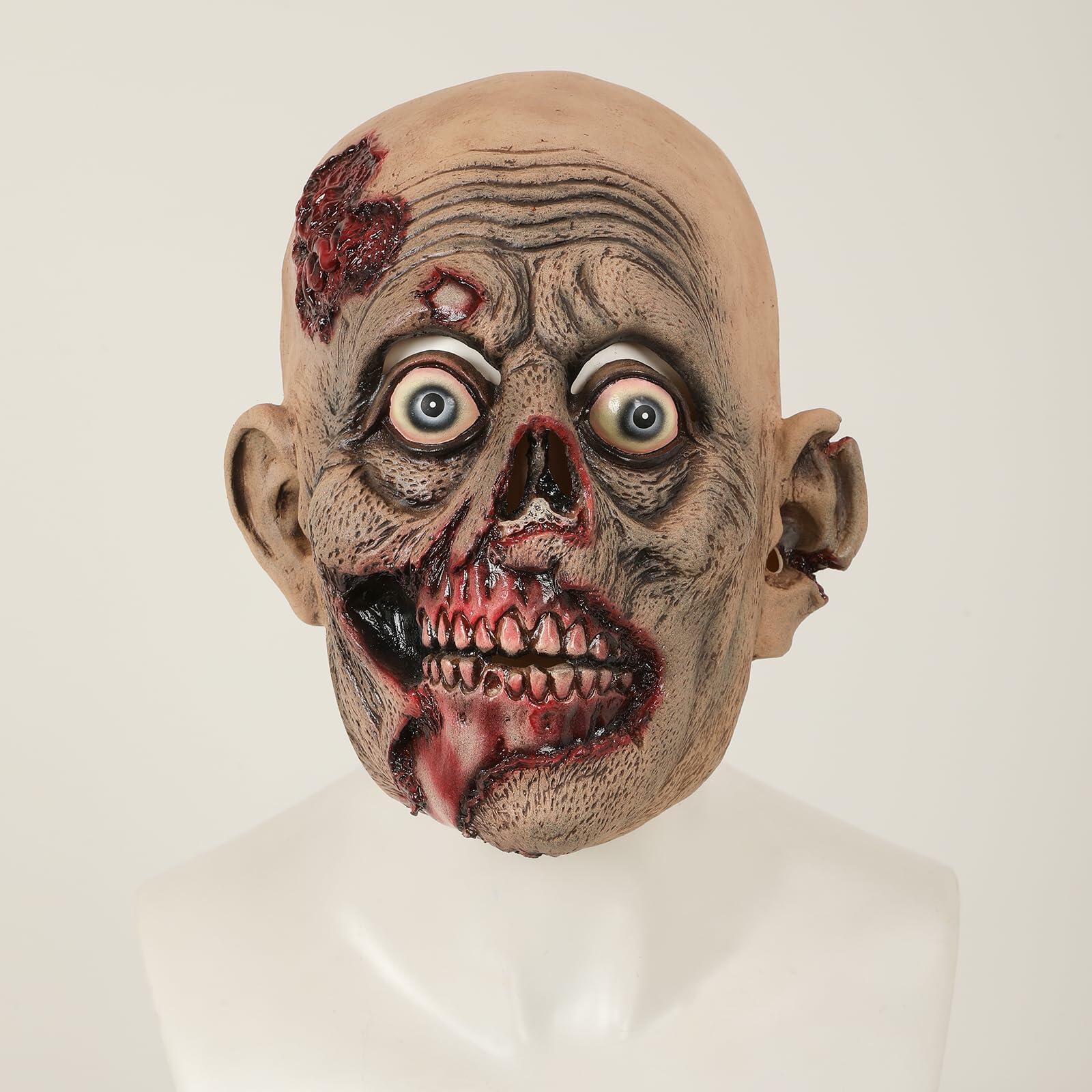 stepsin Scary Zombie Mask Halloween Cosplay Costume Rubber Prop