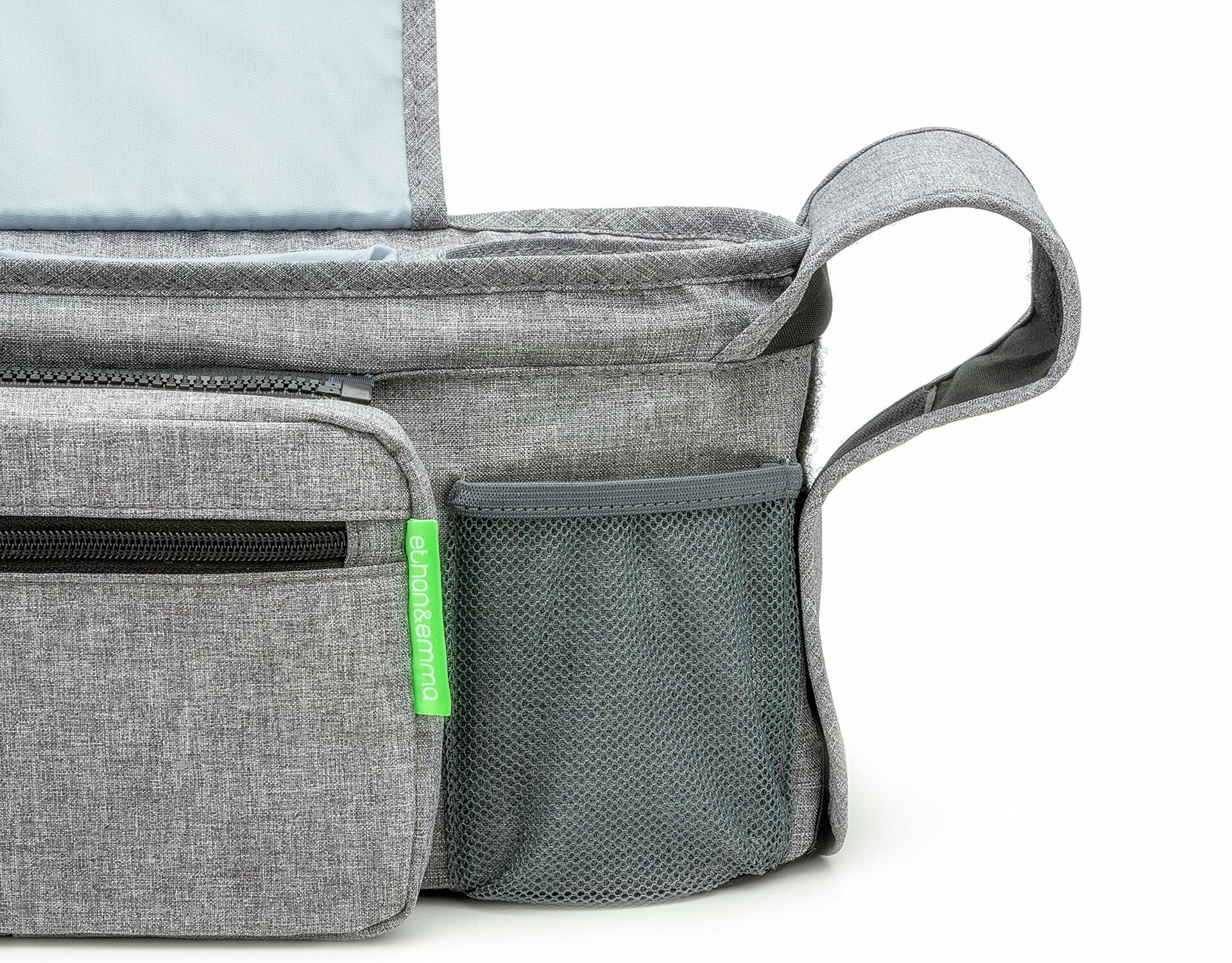 Ethan & Emma Universal Stroller Organizer Insulated Cup Holders Diaper Storage