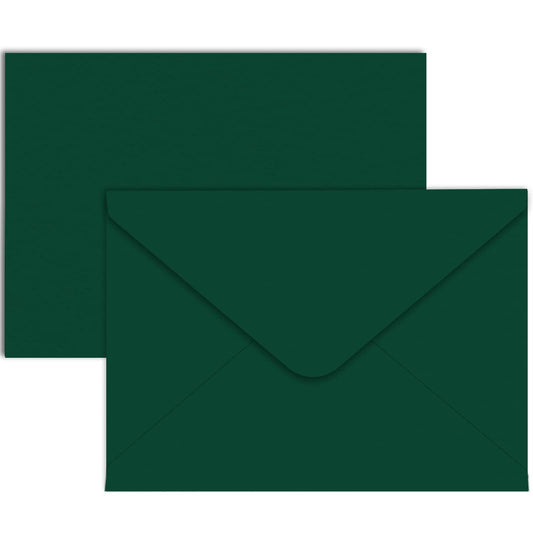 YINUOYOUJIA A7 Envelopes 5.25x7.25 Green 100 Pack V Flap for 5x7 Cards