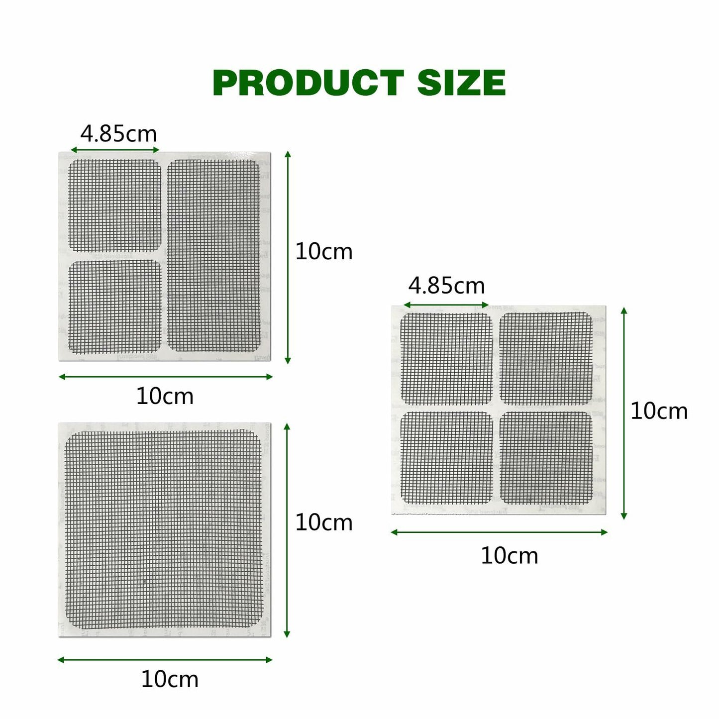 EVKILKJS 30PCS Screen Repair Kit Black Fiberglass Tape Mesh Door Patch