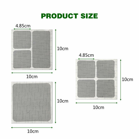 EVKILKJS 30PCS Screen Repair Kit Black Fiberglass Tape Mesh Door Patch