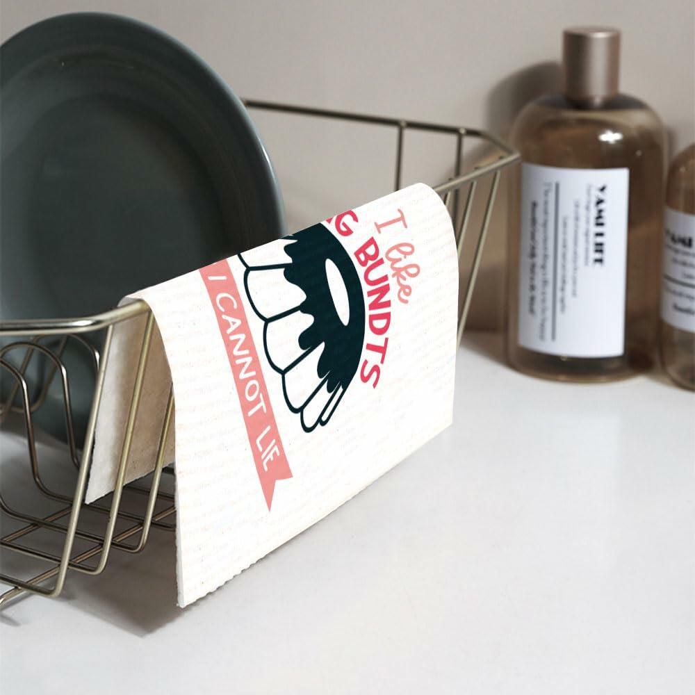 Lily's Home & Kitchen Swedish Dishcloths 8 Pack with 2 Clips Multi Color