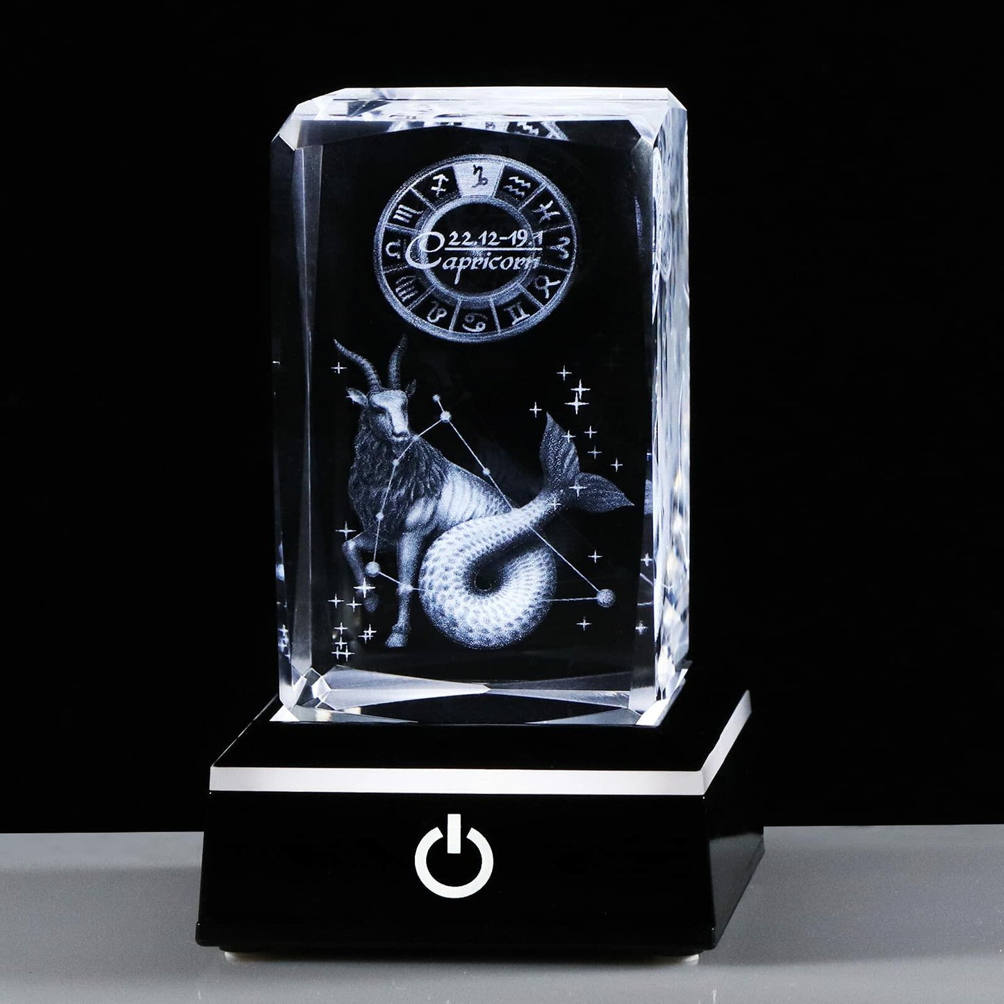 3D Crystals Capricorn Zodiac Glass Figurine Decor Birthday Gift Keepsake
