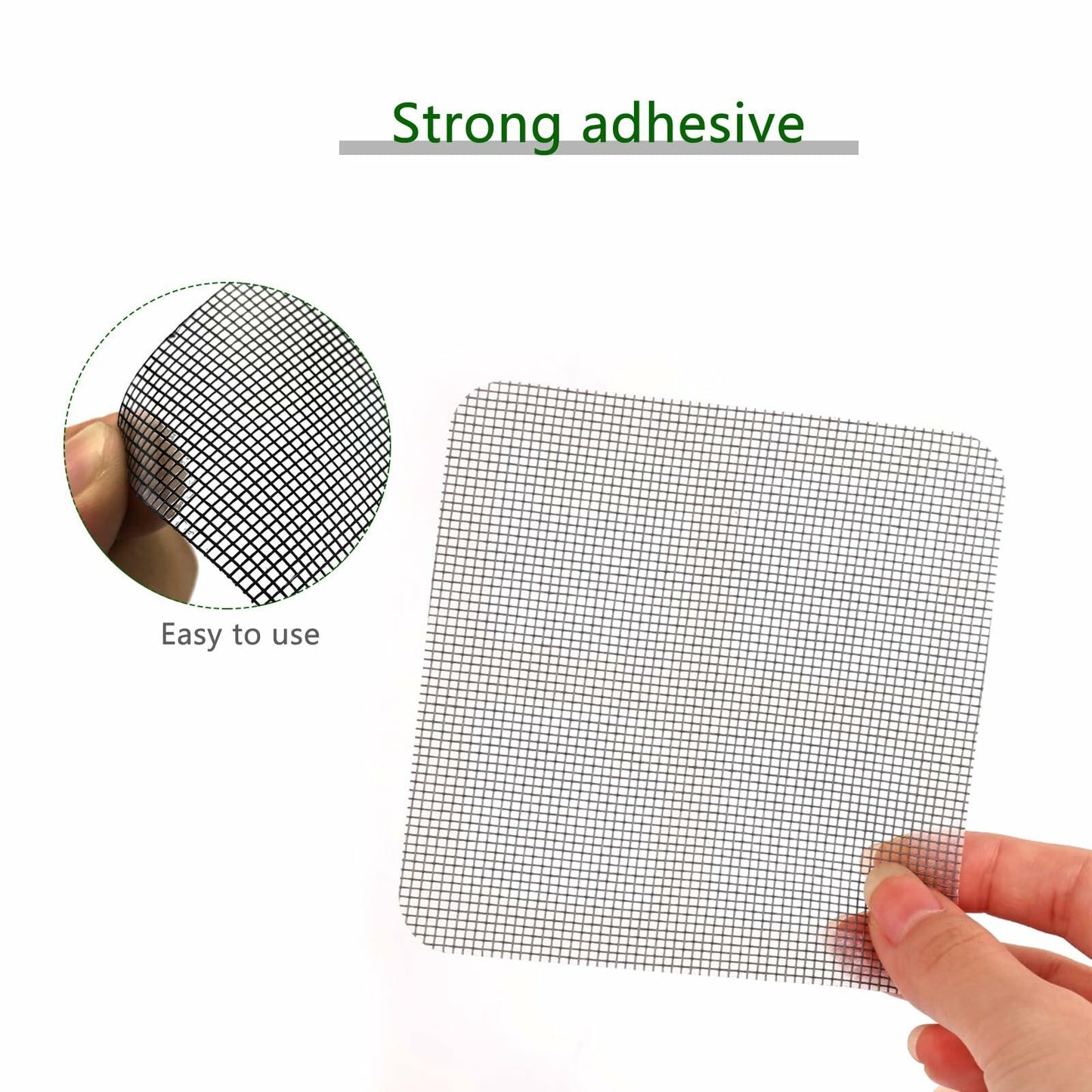 EVKILKJS 30PCS Screen Repair Kit Black Fiberglass Tape Mesh Door Patch