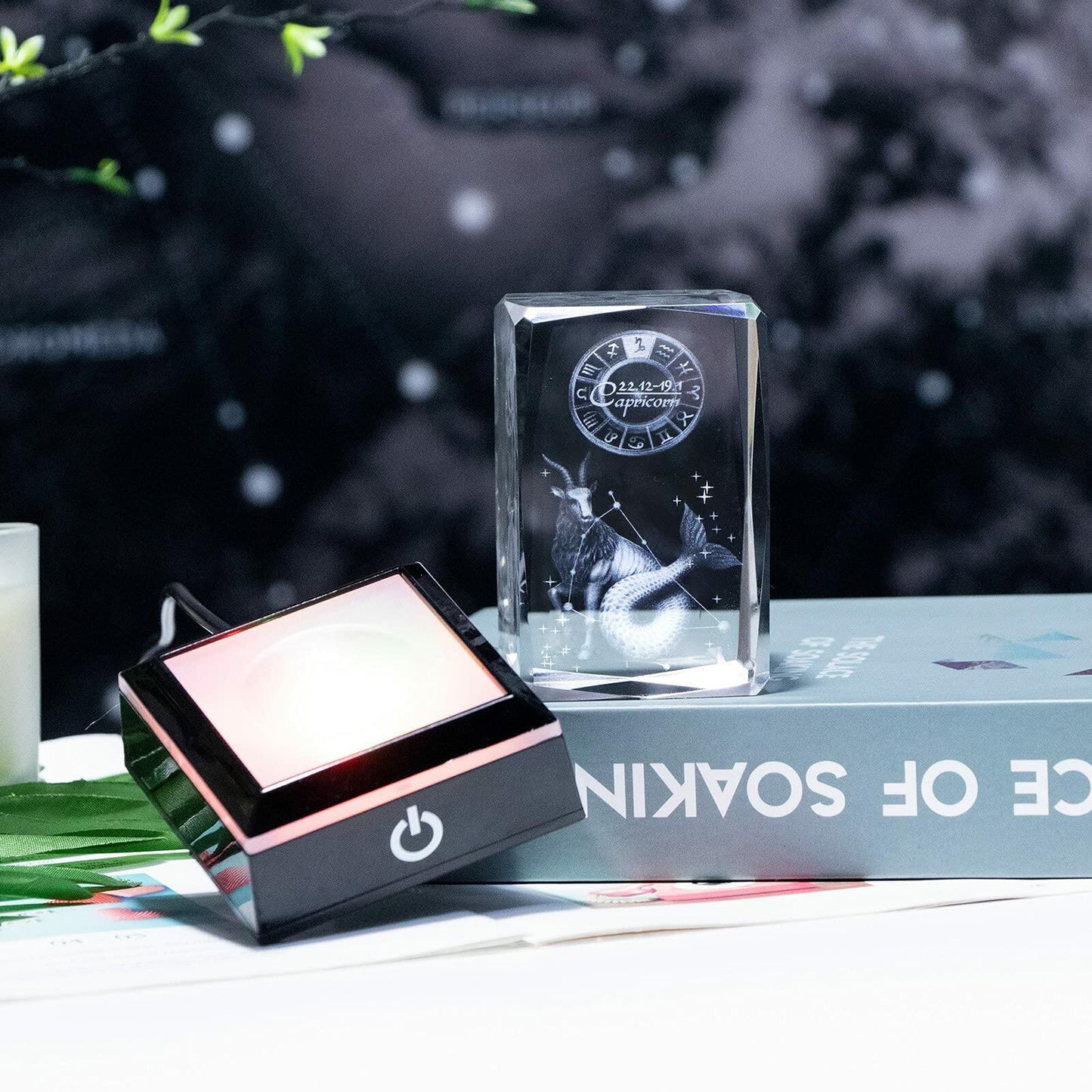 3D Crystals Capricorn Zodiac Glass Figurine Decor Birthday Gift Keepsake