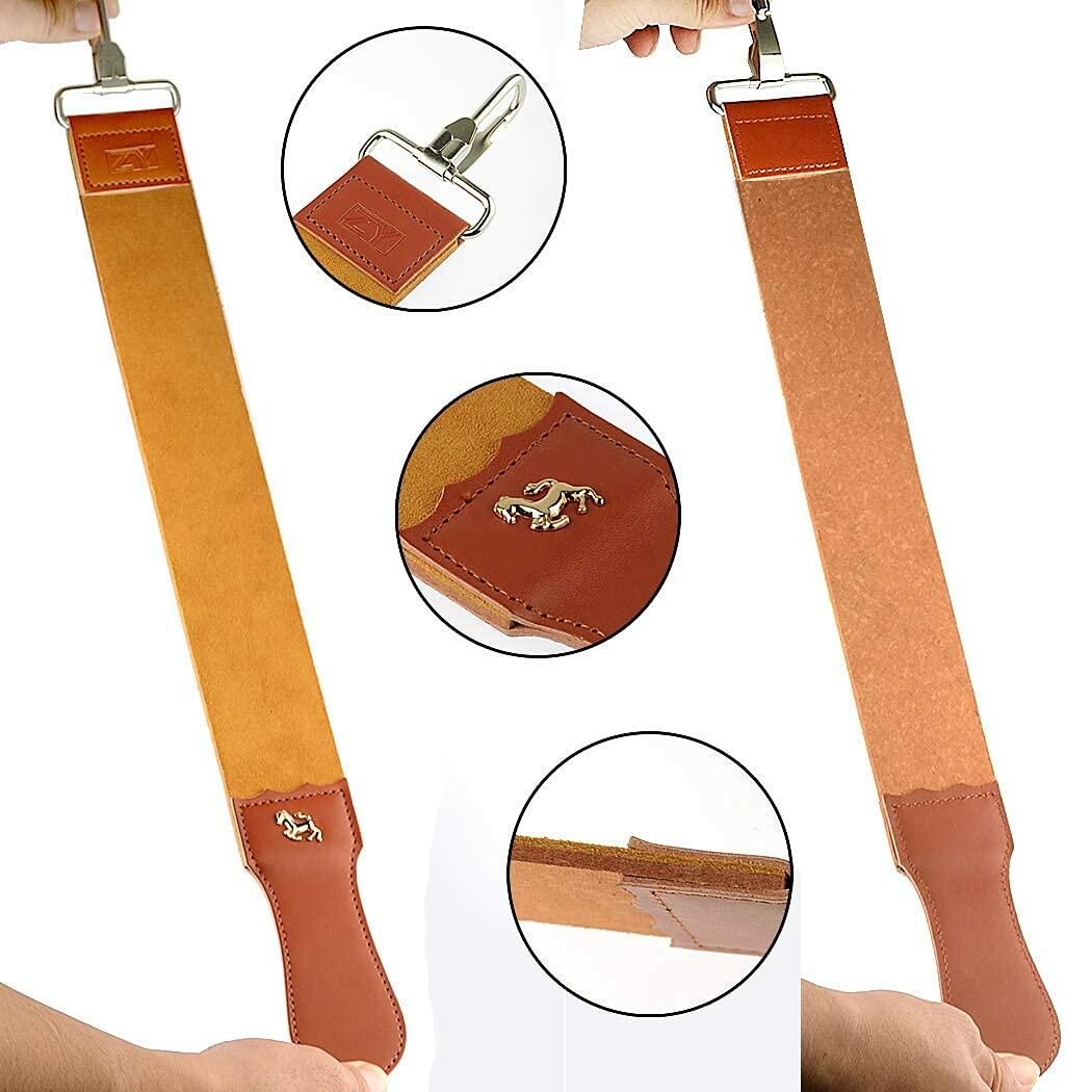 Grandslam Dual Leather Strop Yellow Cowhide Straight Razor Sharpening Tool
