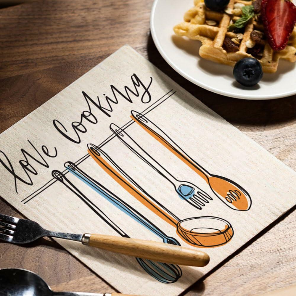 Lily's Home & Kitchen Swedish Dishcloths 8 Pack with 2 Clips Multi Color