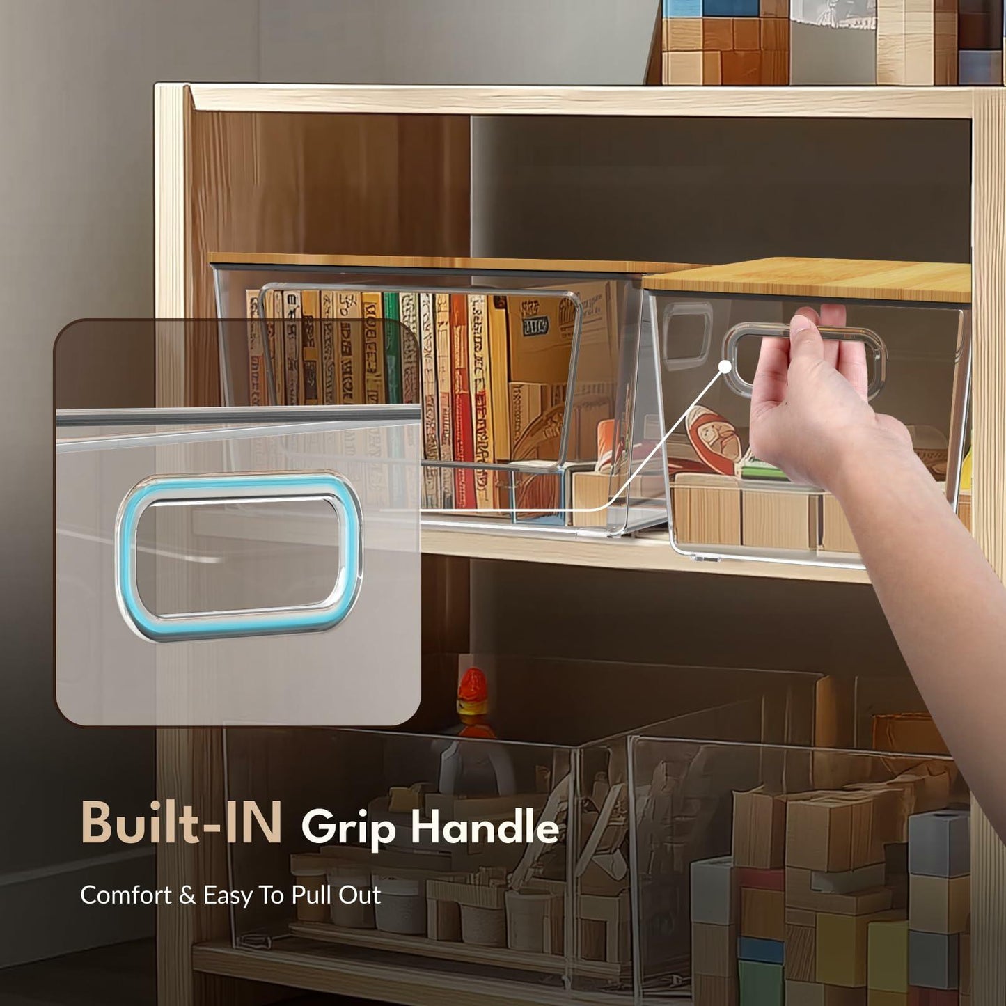 IDEATECH Trash Bag Holder Dispenser Clear for 4/13/30 Gallon Bags 1Pack