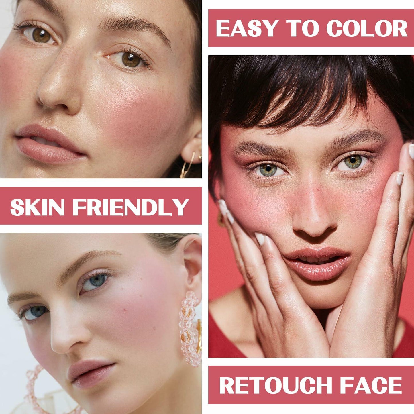 FALOCUTUS Cream Blush Makeup Stick 2Pcs 0.75oz Multi-Stick Heat Waves