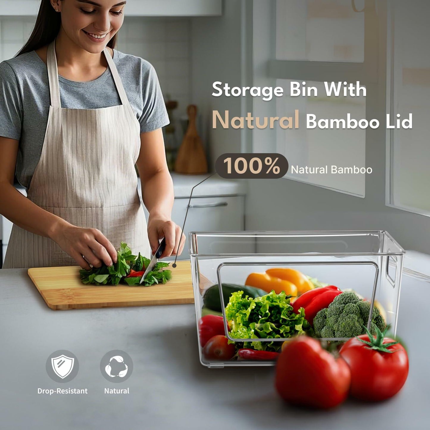 IDEATECH Trash Bag Holder Dispenser Clear for 4/13/30 Gallon Bags 1Pack