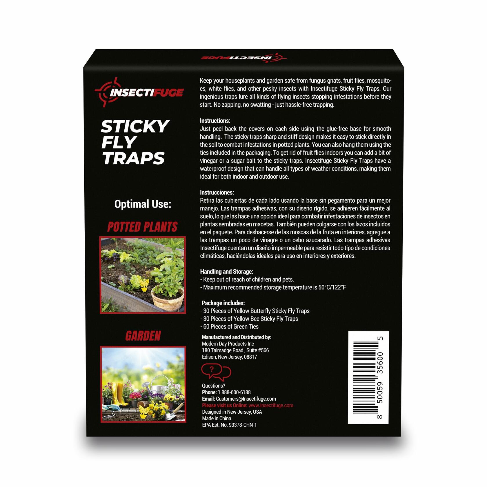 60Pcs Fungus Gnat Sticky Traps with Ties for Indoor Plants - Yellow