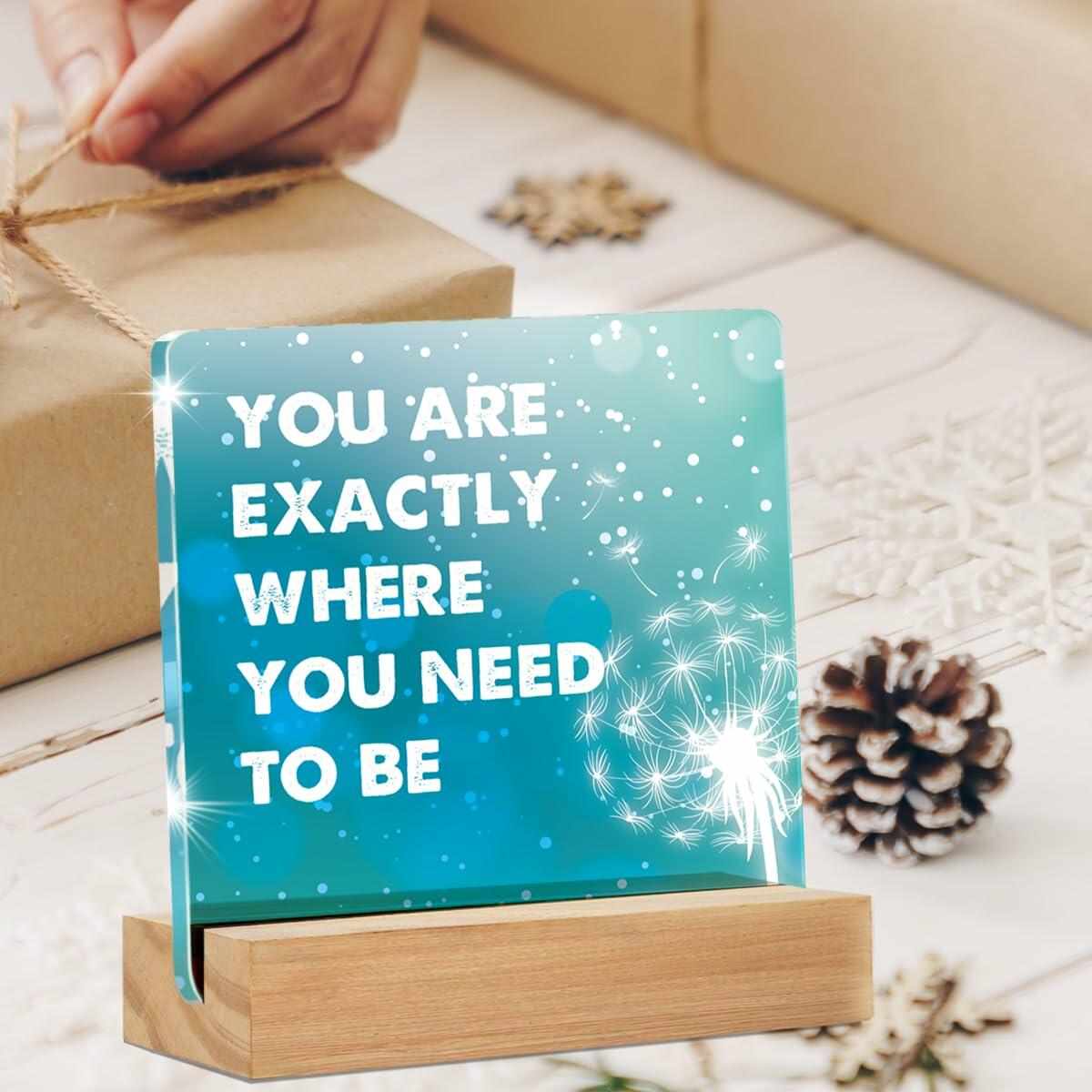 GTGIC Inspirational Desk Sign Motivational Acrylic Office Decor 4x4 Inches