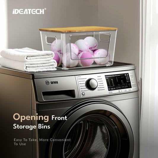 IDEATECH Trash Bag Holder Dispenser Clear for 4/13/30 Gallon Bags 1Pack