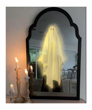 SQUISHYSOFTIES Halloween Hologram Ghost Mirror Acrylic 13x7.8 Wave Warm Light