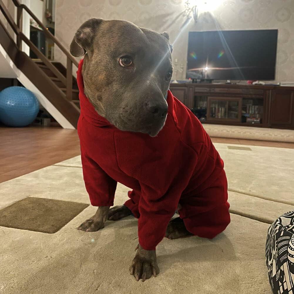 kims cosiart Polar Fleece Dog Jacket Windproof Warm Padded Coat Red Size S